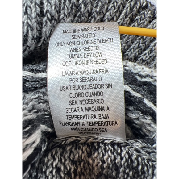 Weatherproof Sweater Mens Medium Gray Black Newsprint Crewneck Cotton NEW NWT - Picture 11 of 11